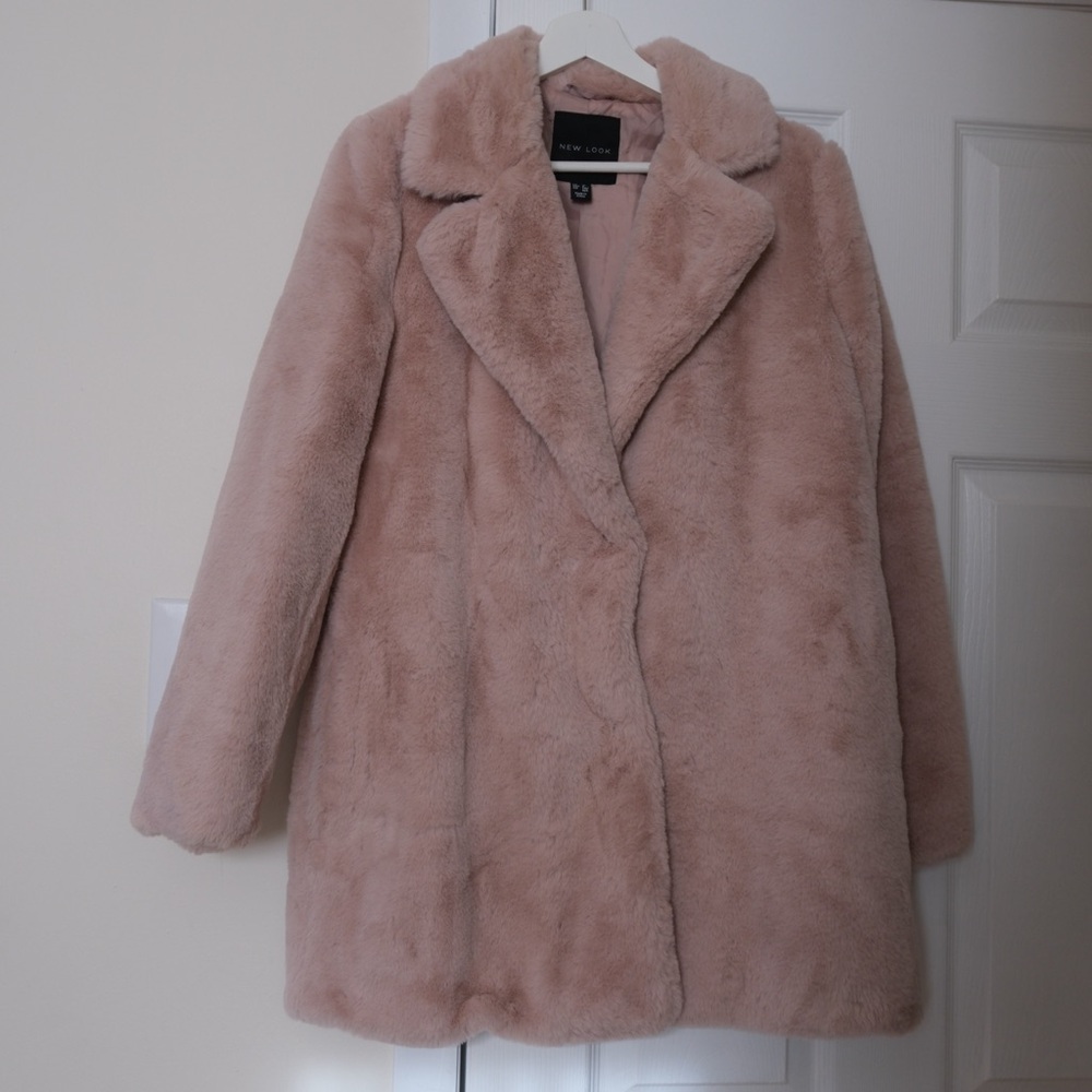 Women's Faux Fur Coat in Pink